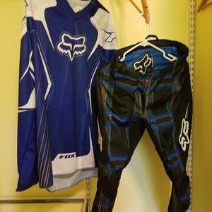 Aithentic Fox racing pants and shirt